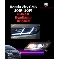 Full LED❗️no bulb ❗️HeadLamp Sonar Projector Honda City GM6 2015-2019