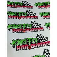 (Sticker Print) Kaki Fly Pan Borneo Waterproof Sticker Sticker Motosikal Viral