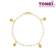 Jingling & Blessing Quadruple Treasures Baby Anklet | Tomei Yellow Gold 916 (22K)