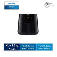 Philips Essential Airfryer XL size 1.2kg in black with touch screen functions with preset programs HD9270