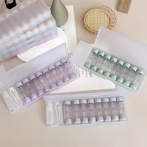 Rgp Lens Container Stylish Portable Contact Lens Case Contact Lens Storage Case Compact For Women Tr