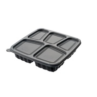 SW-PPSQ 4 & 3 & 5 Compartment Lunch Box PP-SQ4 & SQ3/ PP Plastic Food Bento Box