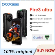DOOGEE Fire 3 Ultra Rugged Smartphone 4G 5.5" HD 24GB RAM 256GB ROM 8350mAh Android 15 NFC