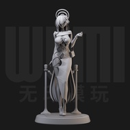 1/24 High Class Lady Red Carpet Show 18 Ratio GK White Model 3D Printed Soldier Figure Collectible S