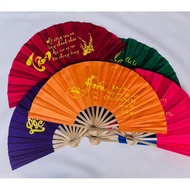 CPMBO 10 Silk Fabric Fans for Drawing Calligraphy (Odorless Bamboo) Super Beautiful, Cool and Durabl