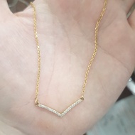 kalung koye smile simple itaewon korea emas asli gold 375 polos tifani