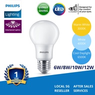 (SG) PHILIPS LED Bulb E27 6W/8W/10W/12W 30K/40K/65K / Local warranty!