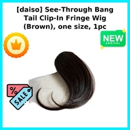[daiso] See-Through Bang Tail Clip-In Fringe Wig (Brown), one size, 1pc / Korean Fringe Wig by kokop