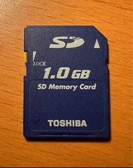 ( Sold ) 中古 日本製造 舊機適用 Toshiba 東芝 1024MB / 1GB SD Memory Card 記憶卡 記憶咭 for CCD 數碼相機 Digital Camera 適合有