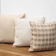 Kutsurogi Sofa Cushion Cover Minimalist Neutral Color Cushion Cover Kalea Motif Size 30x50, 40x40, 4