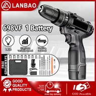 Cordless Drill Driver Kit Electric Screwdriver Drill 698Vf Rechargeable Battery High Power Hand Dril