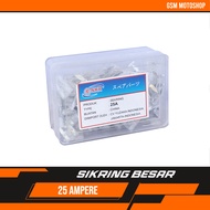 Large 25A Fuse (200 Pcs) NKR 25A Tincap Fuse/