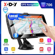 XGODY 706 Newest Southeast Asia Free Maps 7 inch Car GPS Navigation 256M+8G Truck GPS Navigator 2.5D High Bright Capacitive Touch Screen FM Radio Free Shipping