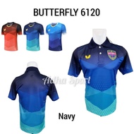 Kaos Pingpong Butterfly 6120 / B6120 Navy Baju Jersey Tenis Meja Murah Promo Diskon Adha Sport