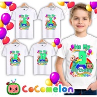 C0C0MEL0N BIRTHDAY SHIRT FOR KIDS unisex / celebrant graphic printed t-shirt 0-12 yrs old