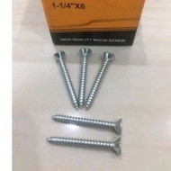 Flower wood screw 1-1/4Bu6 worm bolt screw 11/4Bu6 wood screw