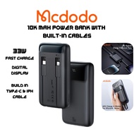 MCDODO MC-023 33W 10000mAh Powerbank / PD 33W + QC 22.5W Super Fast Charging / 4 Output 1 Input / LE