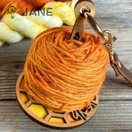 JANE Yarn Ball Holder, with Leather Wrist Strap Yarn Storage Portable Wrist Yarn Holder, Crochet Prevent Yarn Tangling Wood Knitting Crochet Yarn Holder