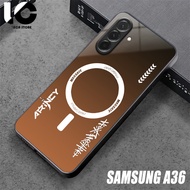HP Casing SAMSUNG A36 Softcase SAMSUNG A36 Case Glossy Casing Shiny Glass Protector Mobile Phone Acc
