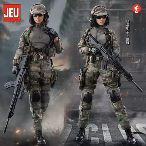 JEU [In Stock] FlagsET 1/6 Soldier Model Handheld Military Soul Precision Shooter Niya Female Team M