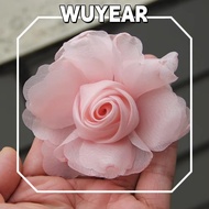 IWUYEAR 5Pcs Silk Roses Flower Head, High Quality Organza Artificial Roses Flower, Elegant 8cm DIY B