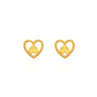 Hubbell Heart Earring in 916 Gold by Ngee Soon Jewellery