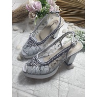 Sallysta silver 9cm heel shoes