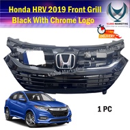 Honda HRV (2019) Front Grille Base Black With Logo Emblem Chrome