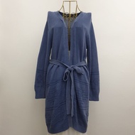 Knitwear cardigan labuh denim cantik murah
