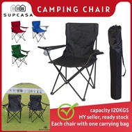 Camping Chair with Arm Portable Folding  with Arm Rest Cup Holder With Bag Kerusi Khemah Kerusii Cam