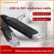 FTY  1.5m 1.8m USB To RJ45 Console Cable RS232 Serial Adapter For Laptopputer  Router USB RJ 45 8P8C