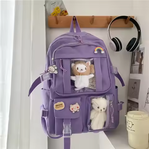 Girl's large capacity backpack, unique and cute student backpack