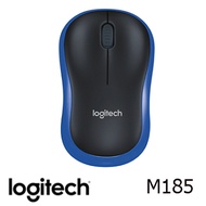 燦坤獨家｜羅技 Logitech M185 無線滑鼠 黑藍色 910-002500