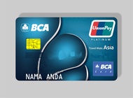 Stiker Atm Black card Bca prioritas Etoll Emoney Brizzi Flas Anti gores