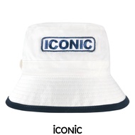 iCONiC PROCAFFEINATING HAT #2524 หมวก สีขาว ผ้าแคนวาส ปักลาย หมวกผ้า หมวกปีกกว้าง หมวกชายทะเล หมวกแฟ