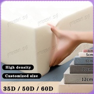 Custom Density Foam Cushion 35D/50D/60D/65D High Elastic Sponge Mat Sofa Seat Cushion Bay Window Bed