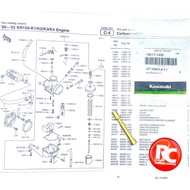 JET NOZEL CARBURETOR ZX150 RR150 ORIGINAL KAWASAKI 16017-1430