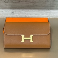 HERMES CONSTANCE TO GO 焦糖色康康手拿迷你斜背包