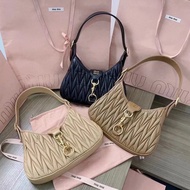 Miumiu Mumu New Product hobo Underarm Bag Shoulder Bag Handbag Female Bag Classic Matelasse Lambskin