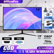 Monitor 24 Inch Monitor PC 22 Inch 1080P Gaming Monitor 75Hz PS4/PS5/Xbox HDMI LED Monitor