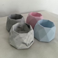 LILIN Mini hexagonal pot/mini succulent pot/candle pot/aromatherapy candle holder/cute aesthetic pot