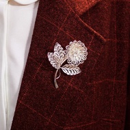 越南手工999純銀向日葵翻領飾品 | 珠寶藝術工作室