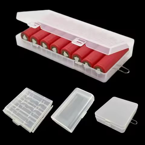 2/4/8 Slots Hard Plastic Battery Storage Boxes Case AA AAA Battery Holder Container Box With Clips F