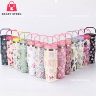 RSS_ 900ml Tumbler Thermos Bottle with Straw Aesthetic Tumbler Botol Air Tahan Sejuk Aquaflask Tumbl