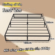 Giường Sắt Với Thanh Đỡ Bằng Thép  1m8x2m Giường đơn giản Giường cỡ lớn sắt dày dặn giá rẻcứng cáp g