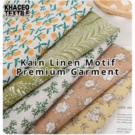 Luxury Patterned Linen Fabric / Linen Fabric by the Meter Premium Linen Fabric