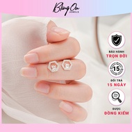 Hexagon Stone Shapes Silver Earrings - High quality Silver Earrings 3224