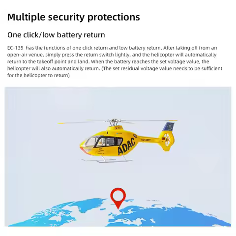 FLYWING EC135 Scale Helicopter ACE Flight GPS 470 class Four blades EC135 RC Helicopter Smooth Takeo