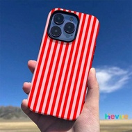 1pc Red Striped Print Design Phone 17 Pro Max Case, Fits Phone 16 Pro Max, 15 Pro Max, 14 Pro Max, K
