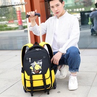 ►◈☾Beg sekolah troli Pikachu lelaki enam roda memanjat beg galas beg galas sekolah rendah kanak-kanak pelajar sekolah me